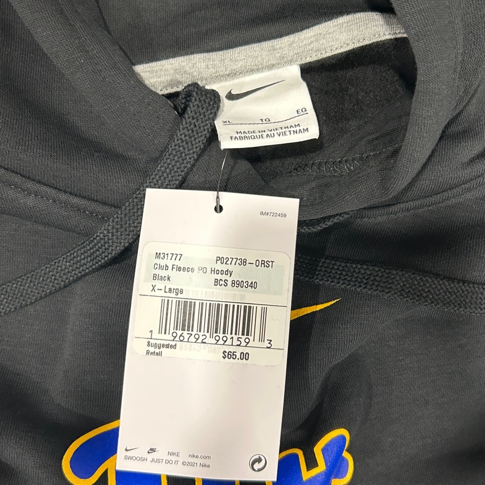 Nike black X-Large Pitt Club Fleece pull over sweatshirt - Picture 3 of 7
